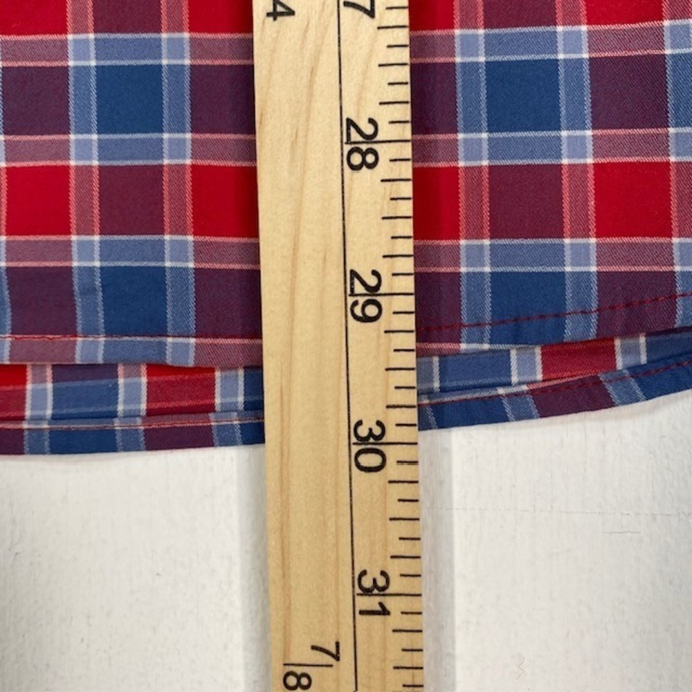 Vineyard Vines OTG On-The-Go Performance Plaid Shirt Mens Large Red Blue brrr - Picture 4 of 10